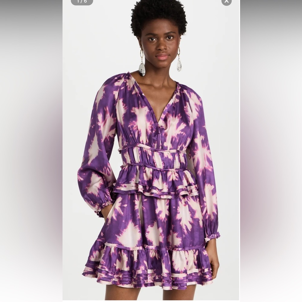Ulla Johnson Emery Dress in Cassis Blur in Size 6